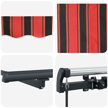 Einziehbare Markise Orange und Braun 400 x 350 cm