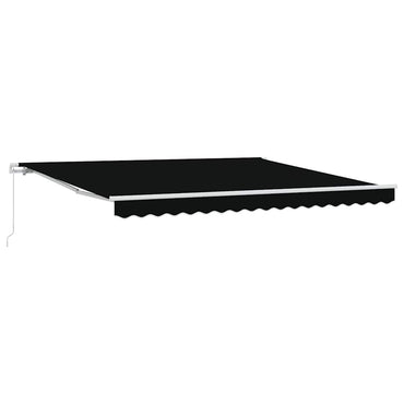 vidaXL Einziehbare Markise Schwarz 400 x 350 cm