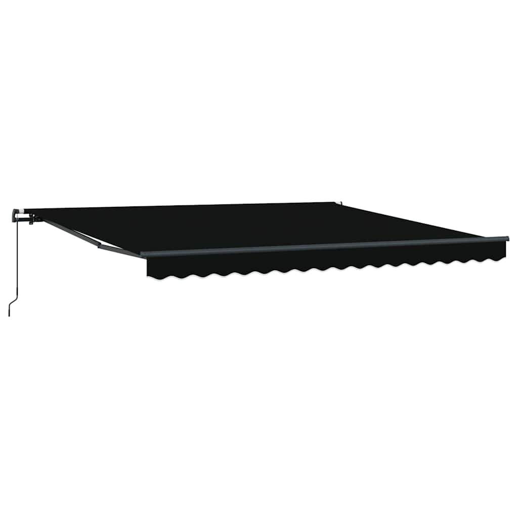 vidaXL Einziehbare Markise Schwarz 400 x 350 cm Polyester und Stahl