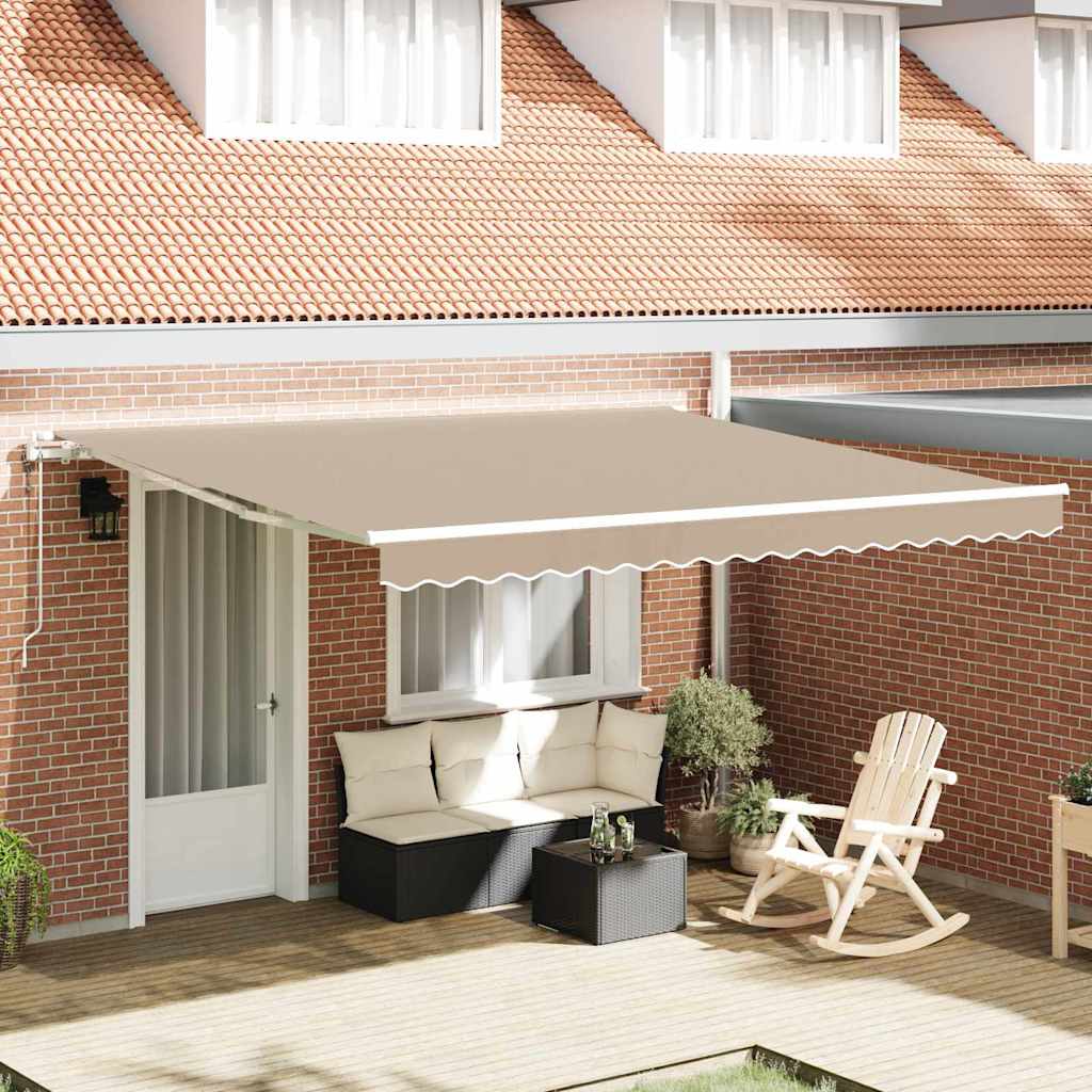 vidaXL Einziehbare Markise 400 x 350 cm Beige