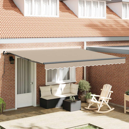 vidaXL Markise Beige 400 x 350 cm Stoff