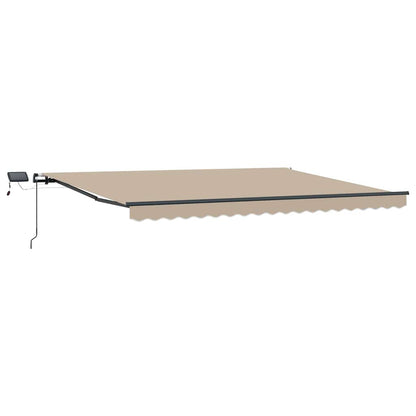 vidaXL Auvent rétractable beige 400 x 350 cm en tissu