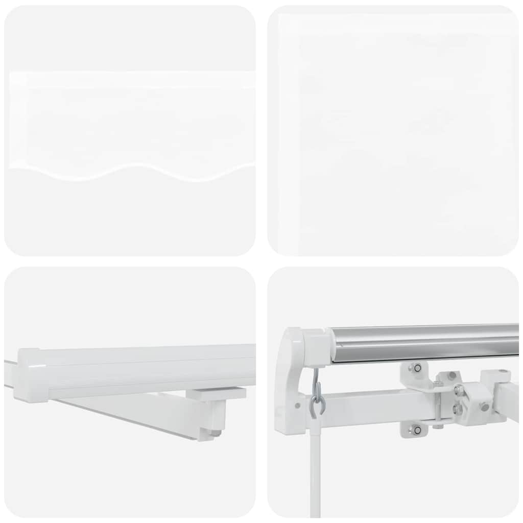 vidaXL Einziehbare Markise Weiß 400 x 300 cm Stoff und Stahl