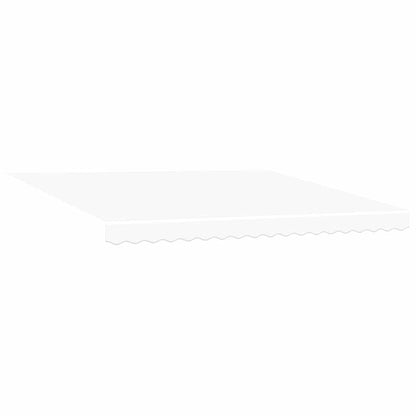 vidaXL Einziehbare Markise Weiß 400 x 300 cm Stoff und Stahl