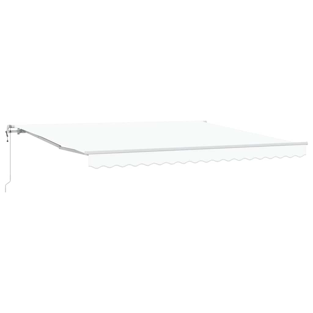 vidaXL Einziehbare Markise Weiß 400 x 350 cm Stoff