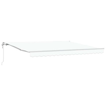 vidaXL Einziehbare Markise Weiß 400 x 350 cm Stoff