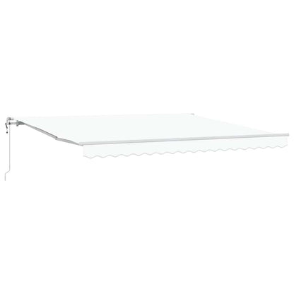vidaXL Einziehbare Markise Weiß 400 x 350 cm Stoff