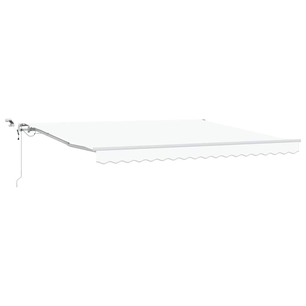 vidaXL Einziehbare Markise Weiß 400 x 350 cm Stoff und Metall