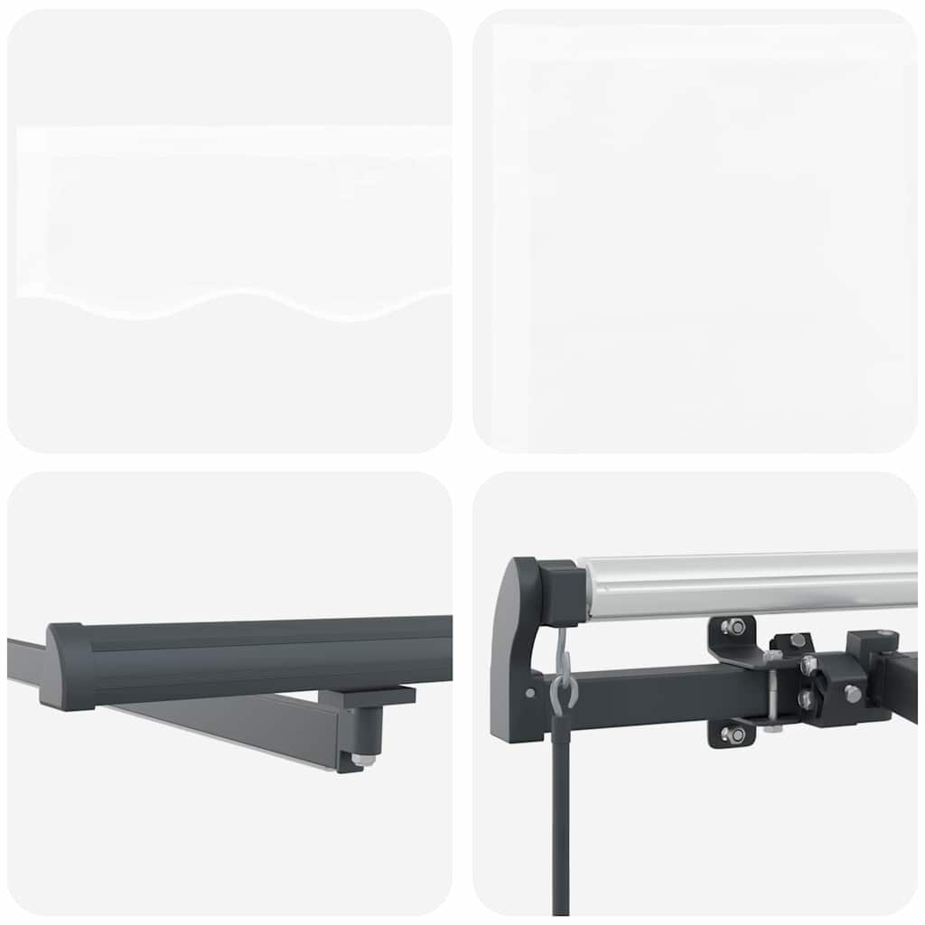 vidaXL Einziehbare Markise Weiß 400 x 350 cm Stoff