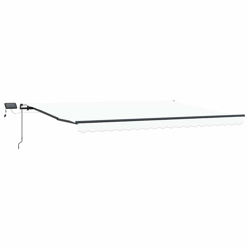 vidaXL Einziehbare Markise Weiß 400 x 350 cm Stoff