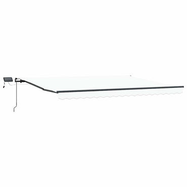 vidaXL Einziehbare Markise Weiß 400 x 350 cm Stoff
