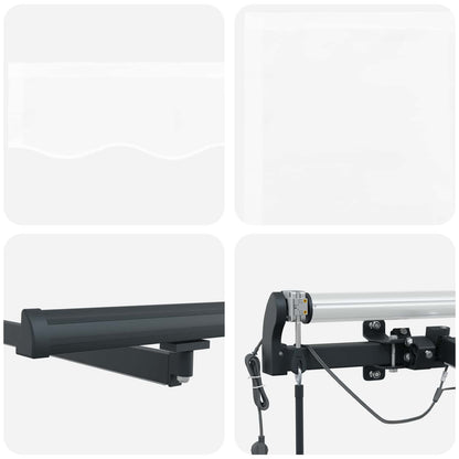 vidaXL Markisenstoff mit Weiß 400 x 350 cm Polyester