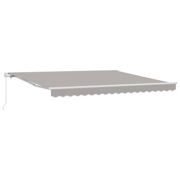 vidaXL Store banne rétractable Gris clair 400 x 350 cm Tissu et métal