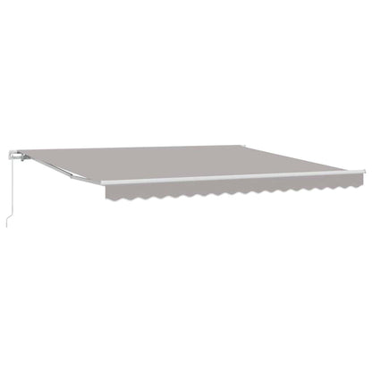 vidaXL Store banne rétractable Gris clair 400 x 350 cm Tissu et métal