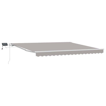vidaXL Store banne rétractable avec tissu gris clair 400 x 350 cm
