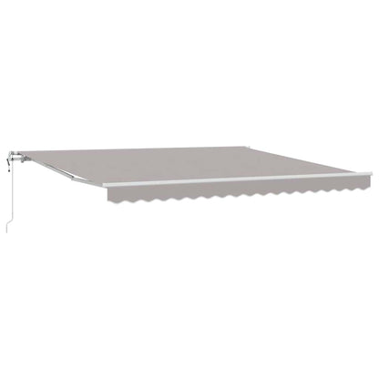 vidaXL Store banne rétractable Gris clair 400 x 350 cm Tissu et acier