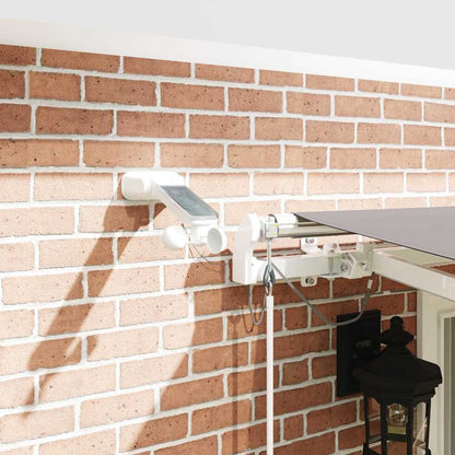 vidaXL Auvent rétractable gris clair 400 x 350 cm en tissu et métal