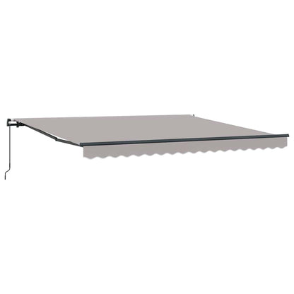 vidaXL Store banne rétractable Gris clair 400 x 350 cm Polyester et acier