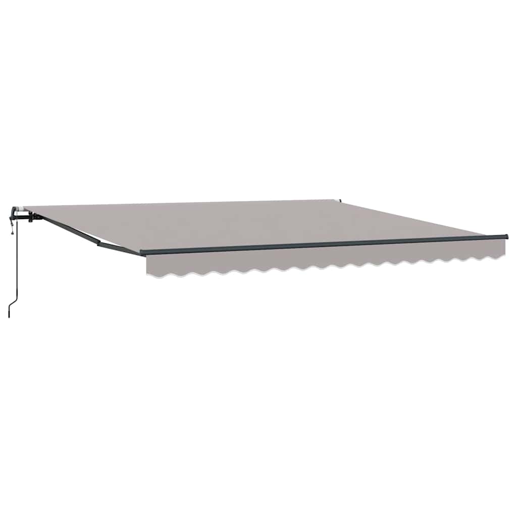 vidaXL Store banne rétractable Gris clair 400 x 350 cm Tissu et aluminium