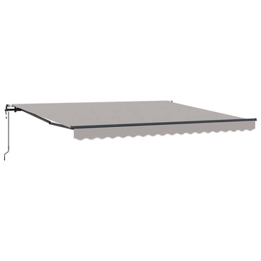vidaXL Store banne rétractable Gris clair 400 x 350 cm Tissu et aluminium