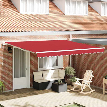 vidaXL Einziehbare Markise Rot 400 x 350 cm Stoff