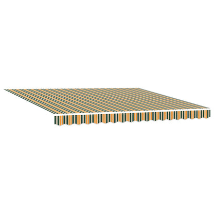 vidaXL Einziehbare Markise Grün und Gelb 400 x 350 cm Stoff