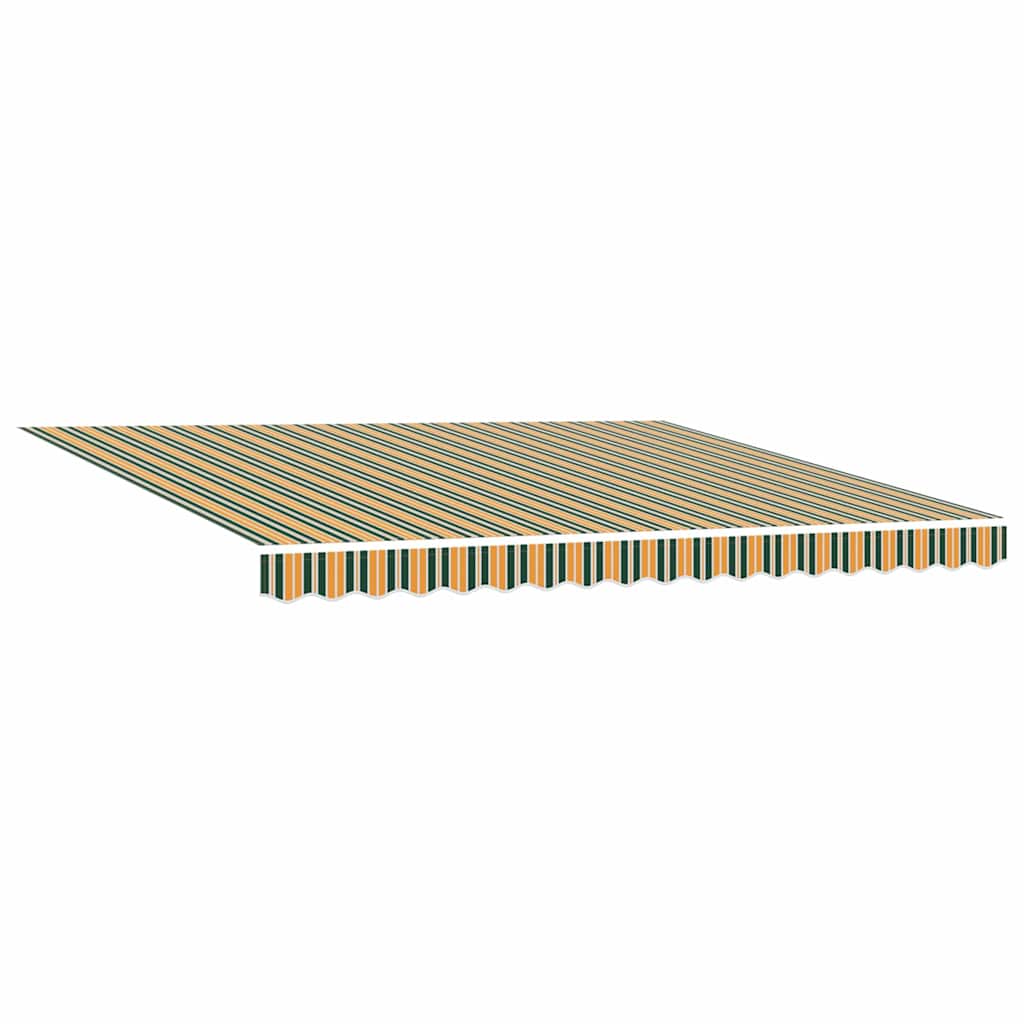 vidaXL Einziehbare Markise Grün und Weiß 400 x 350 cm Stoff