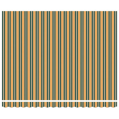 vidaXL Einziehbare Markise Grün und Weiß 400 x 350 cm Stoff