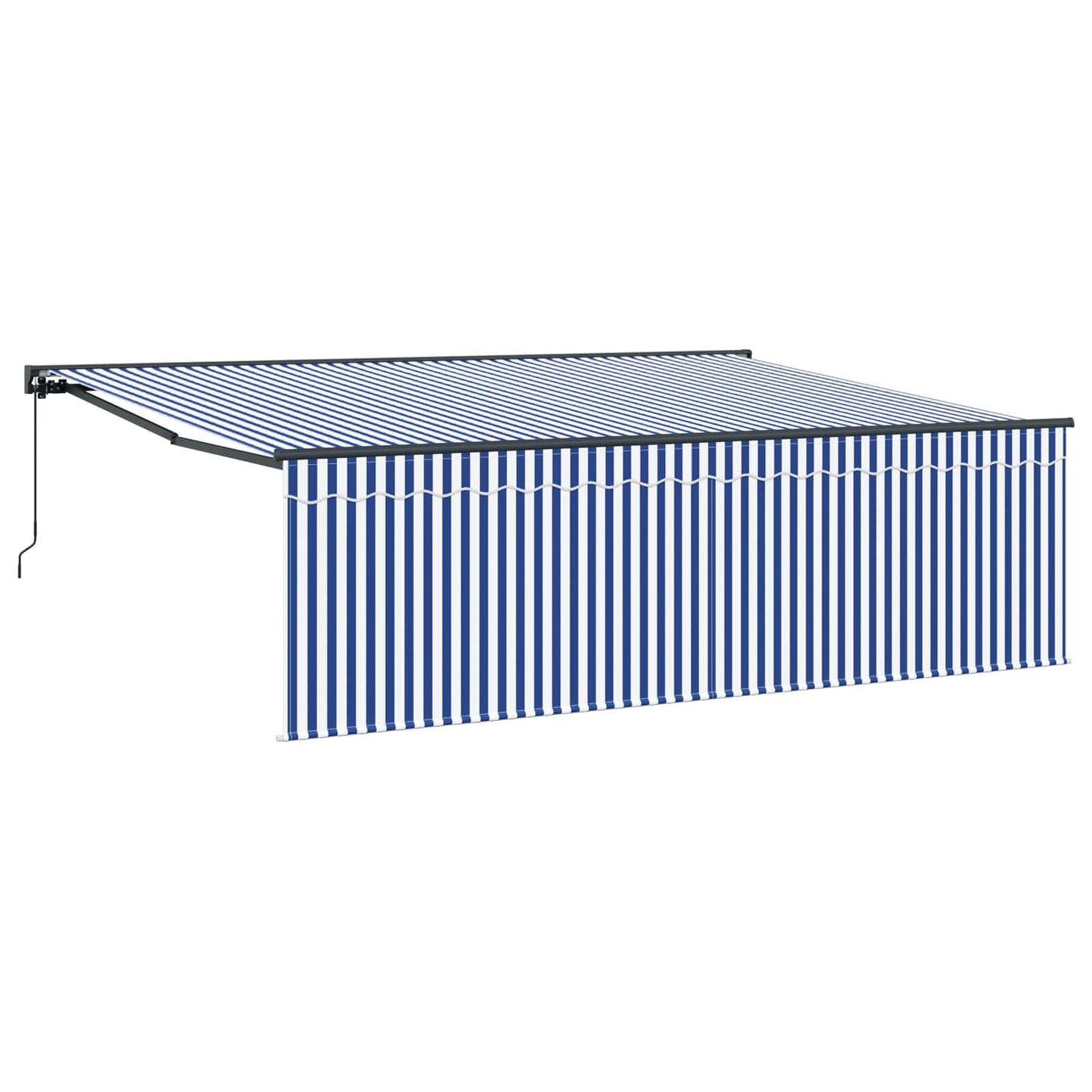 vidaXL Einziehbare Markise Blau und Weiß 400 x 300 cm