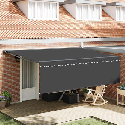 vidaXL Einziehbare Markise Anthrazit 450 x 300 cm