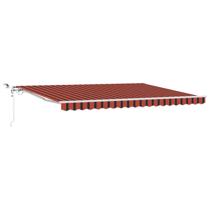 vidaXL Einziehbare Markise Orange und Braun 450 x 300 cm