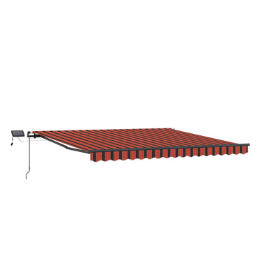 vidaXL Einziehbare Markise Orange und Braun 450 x 300 cm Stoff