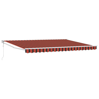 vidaXL Einziehbare Markise Orange und Braun 450 x 300 cm