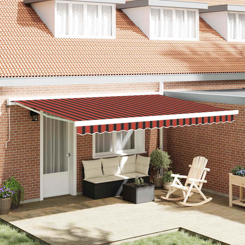 vidaXL Markise Orange und Braun 450 x 300 x 165 cm