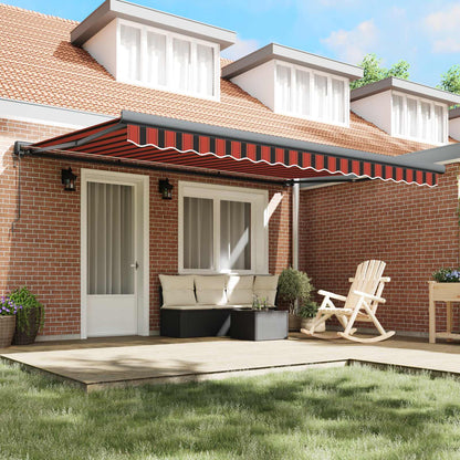 vidaXL Markise Orange und Braun 450 x 300 x 165 cm
