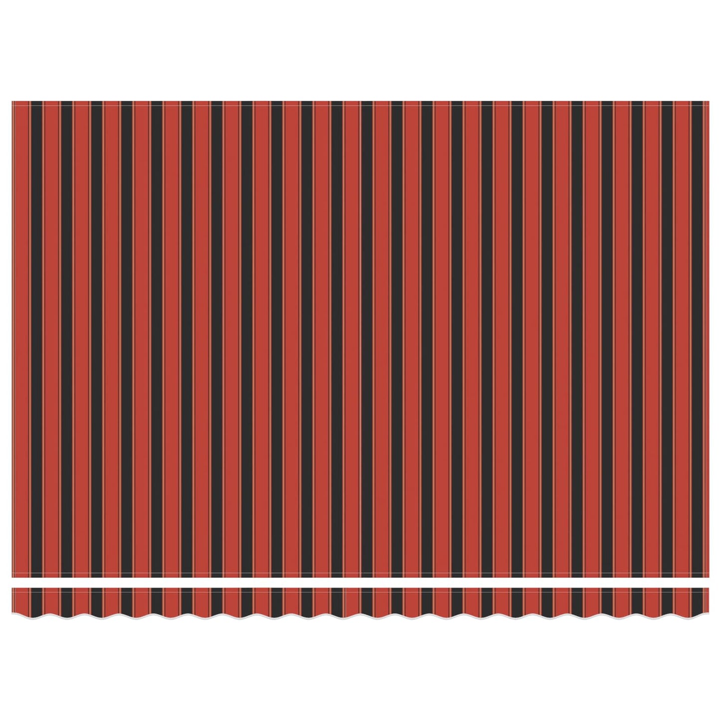 Einziehbare Markise Orange und Schwarz 450 x 300 cm