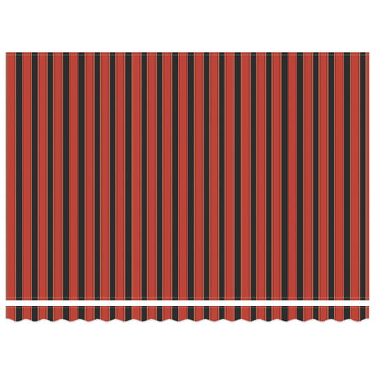 Einziehbare Markise Orange und Schwarz 450 x 300 cm