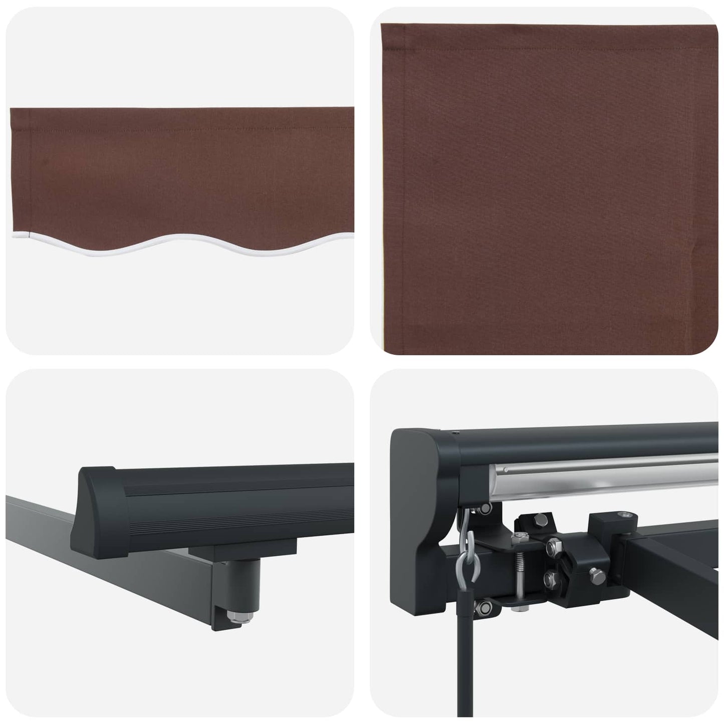 vidaXL Einziehbare Markise Braun 450x300 cm Stoff