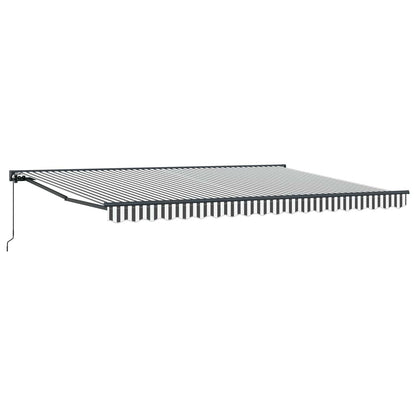 vidaXL Einziehbare Markise Anthrazit und Weiß 450 x 300 cm