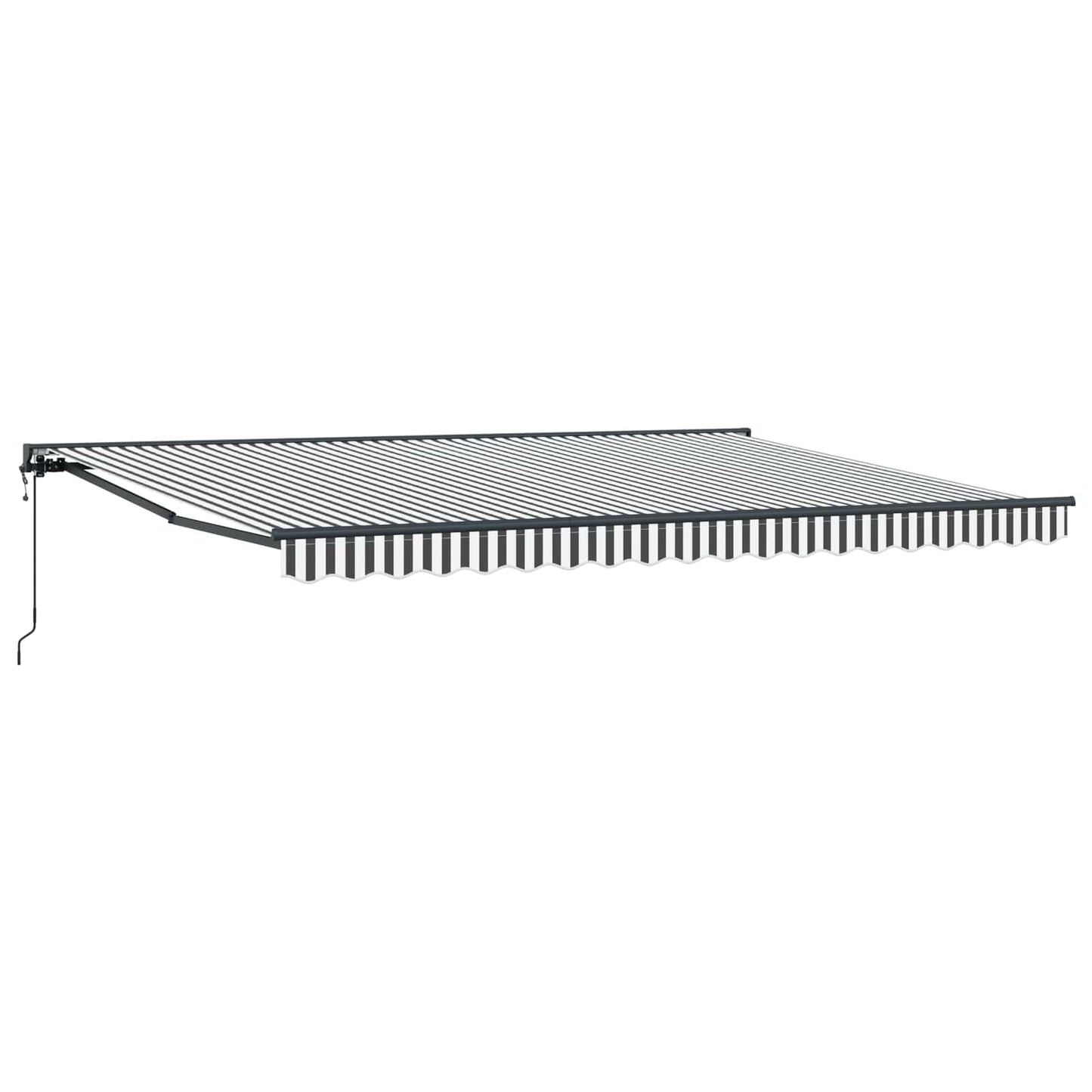 vidaXL Einziehbare Markise Anthrazit und Weiß 450 x 300 cm