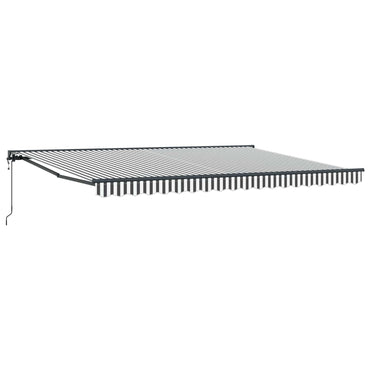 vidaXL Einziehbare Markise Anthrazit und Weiß 450 x 300 cm