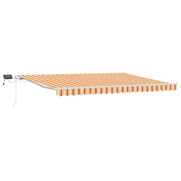 vidaXL Einziehbare Markise mit Gelb und Orange 450 x 300 cm Stoff