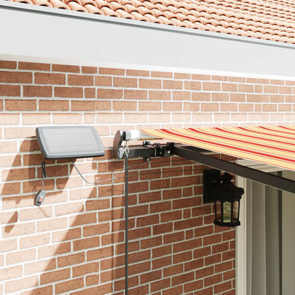 Einziehbare Markise Gelb und Orange 450 x 300 cm Stoff