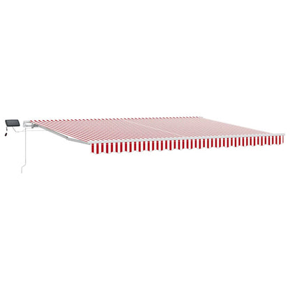 vidaXL Einziehbare Markise mit Rot und Weiß 450 x 300 cm Stoff