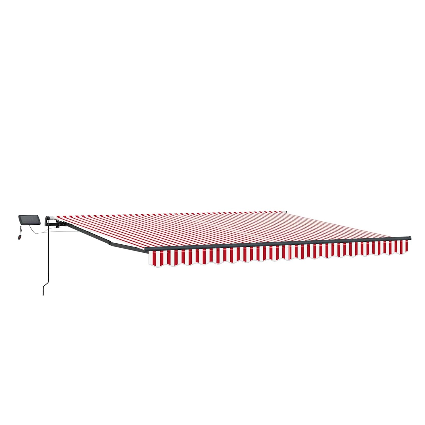 vidaXL Einziehbare Markise Rot und Weiß 450 x 300 cm Stoff