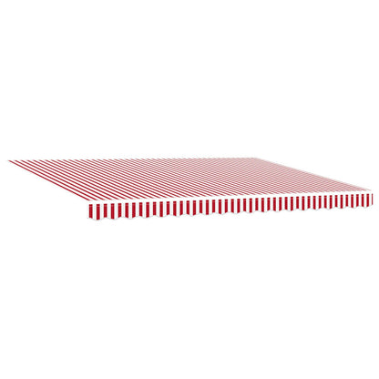 vidaXL Einziehbare Markise Rot und weiße Streifen 450x300 cm Stoff