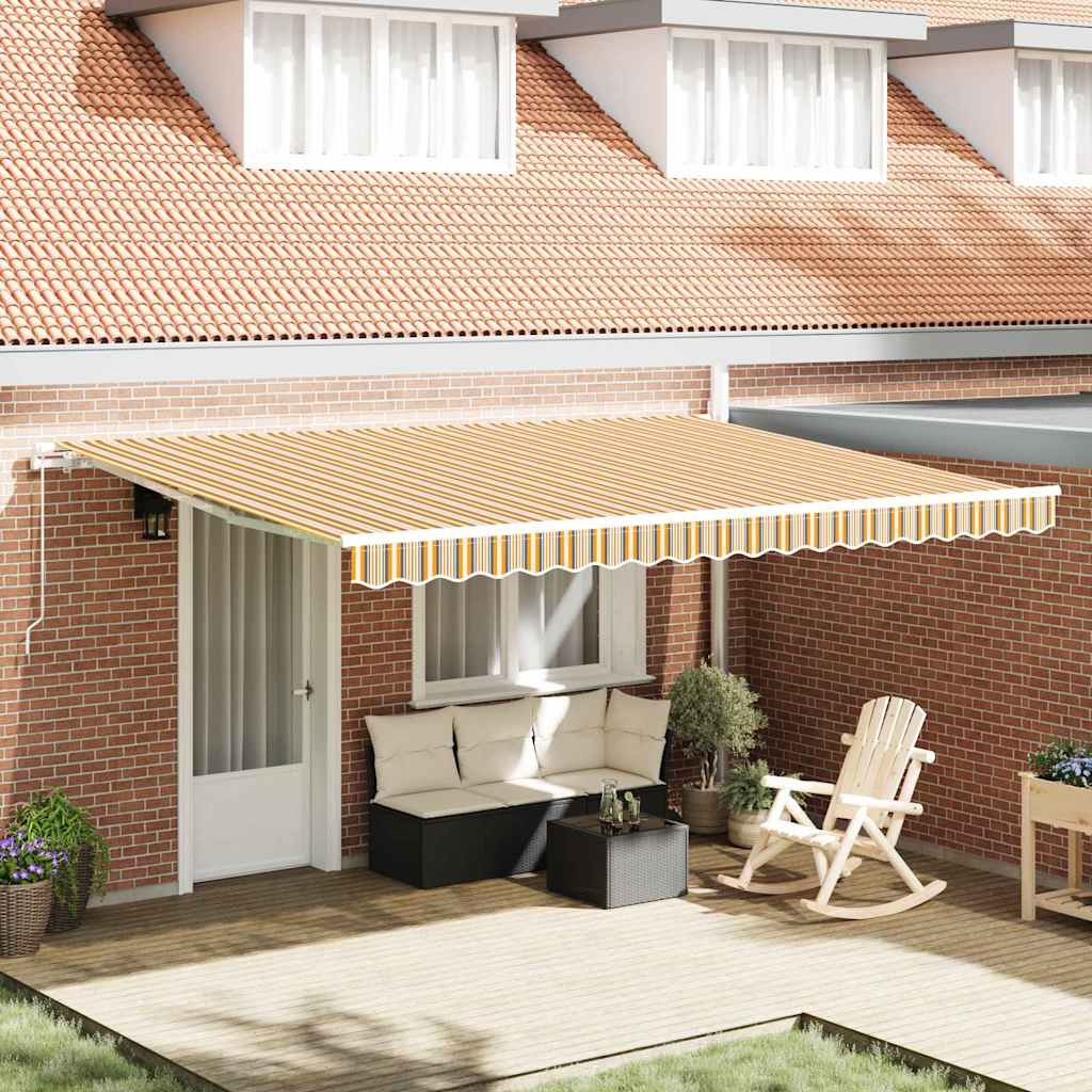 vidaXL Einziehbare Markise Mehrfarbig 450 x 300 cm