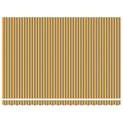 Einziehbare Markise Mehrfarbig 450 x 300 cm Polyester und Stahl