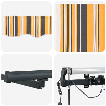 vidaXL Markisenstoff mit Mehrfarbig 450 x 300 cm Polyester