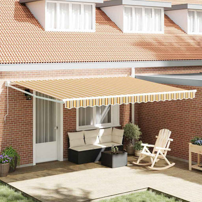 vidaXL Einziehbare Markise Gestreift Mehrfarbig 450 x 300 cm